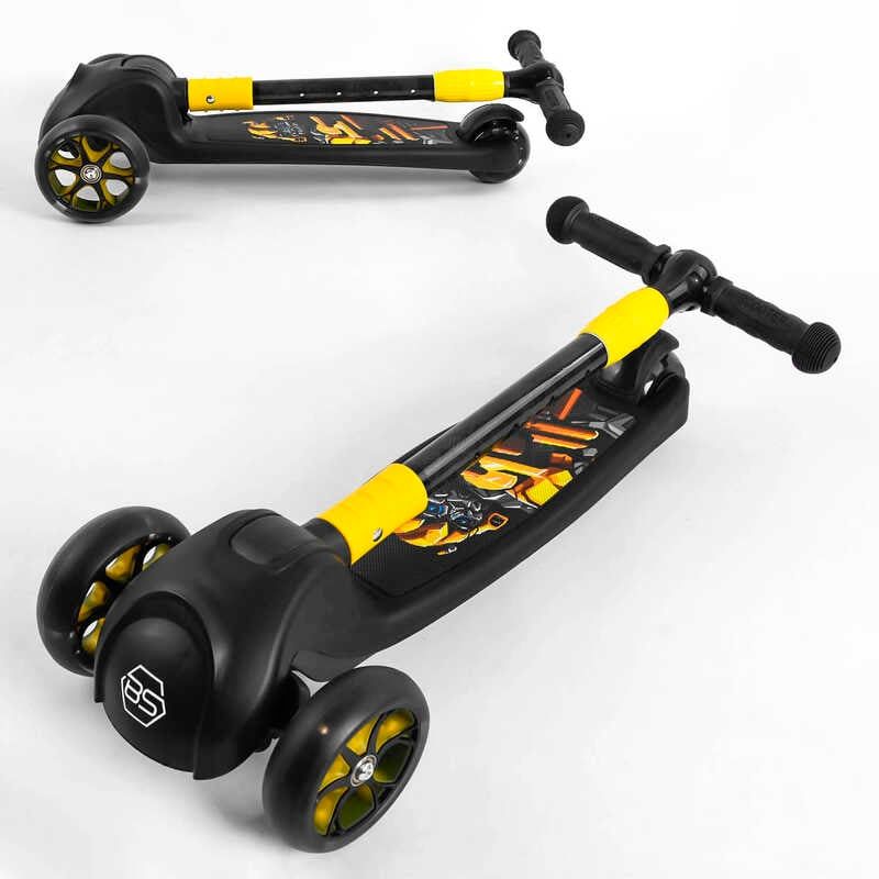 Самокат триколісний 15172 Best Scooter (1) СВІТЛО КОЛІС ТА ДИСКІВ, складене кермо, передні колеса PU 120х35мм, задні колеса PU 80х48мм фото 6 Самокат триколісний 15172 Best Scooter (1) СВІТЛО КОЛІС ТА ДИСКІВ, складене кермо, передні колеса PU 120х35мм, задні колеса PU 80х48мм фото 6