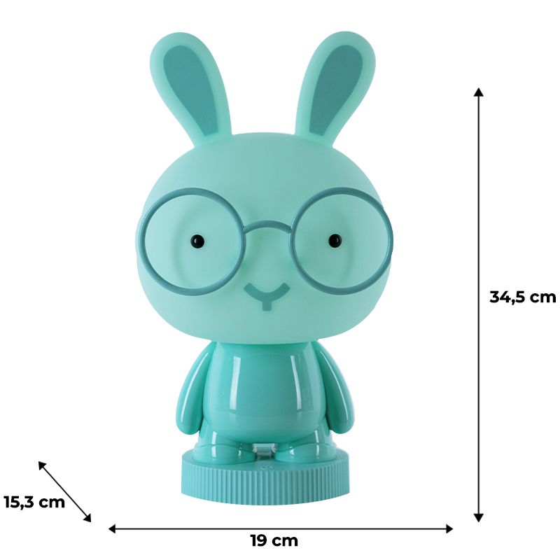 Світильник-нічник LED з акумулятором Bunny, зелений фото 6 Світильник-нічник LED з акумулятором Bunny, зелений фото 6