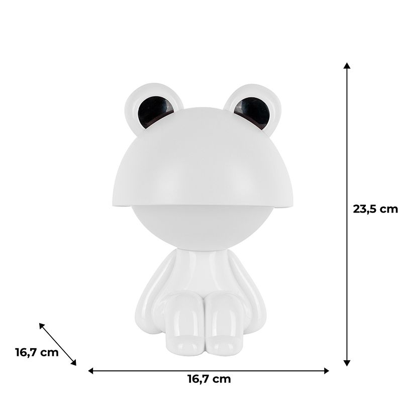 Світильник-нічник LED з акумулятором Cute Froggy, білий фото 6 Світильник-нічник LED з акумулятором Cute Froggy, білий фото 6