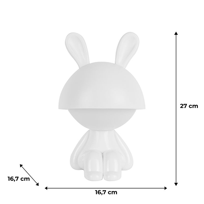 Світильник-нічник LED з акумулятором Cute Bunny, білий фото 6 Світильник-нічник LED з акумулятором Cute Bunny, білий фото 6