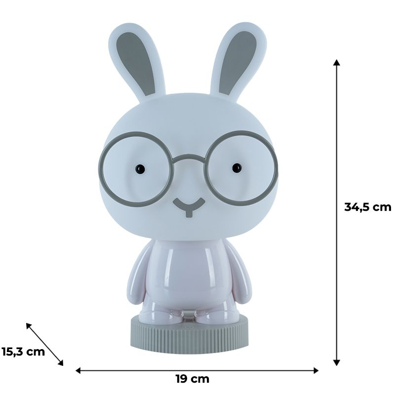 Світильник-нічник LED з акумулятором Bunny, білий фото 6 Світильник-нічник LED з акумулятором Bunny, білий фото 6