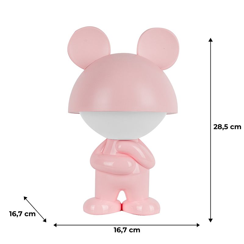 Світильник-нічник LED з акумулятором Dreamy Mouse, рожевий фото 6 Світильник-нічник LED з акумулятором Dreamy Mouse, рожевий фото 6