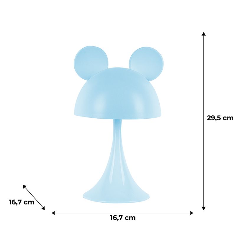 Світильник-нічник LED з акумулятором Simple Mouse, блакитний фото 6 Світильник-нічник LED з акумулятором Simple Mouse, блакитний фото 6