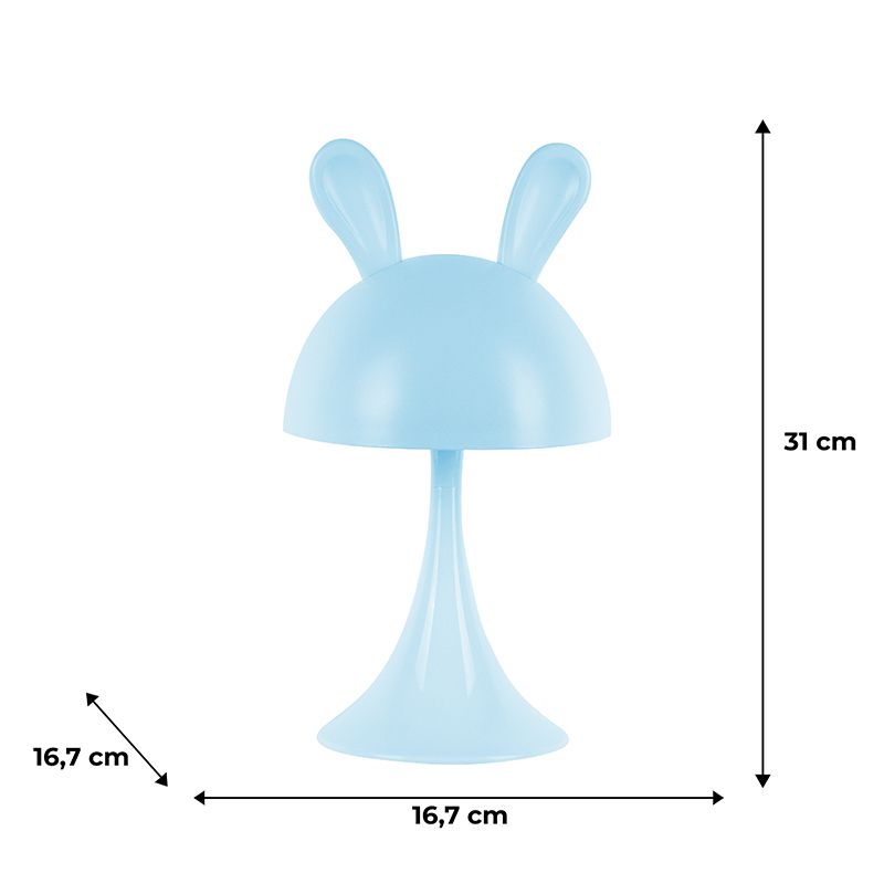 Світильник-нічник LED з акумулятором Simple Bunny, блакитний фото 6 Світильник-нічник LED з акумулятором Simple Bunny, блакитний фото 6