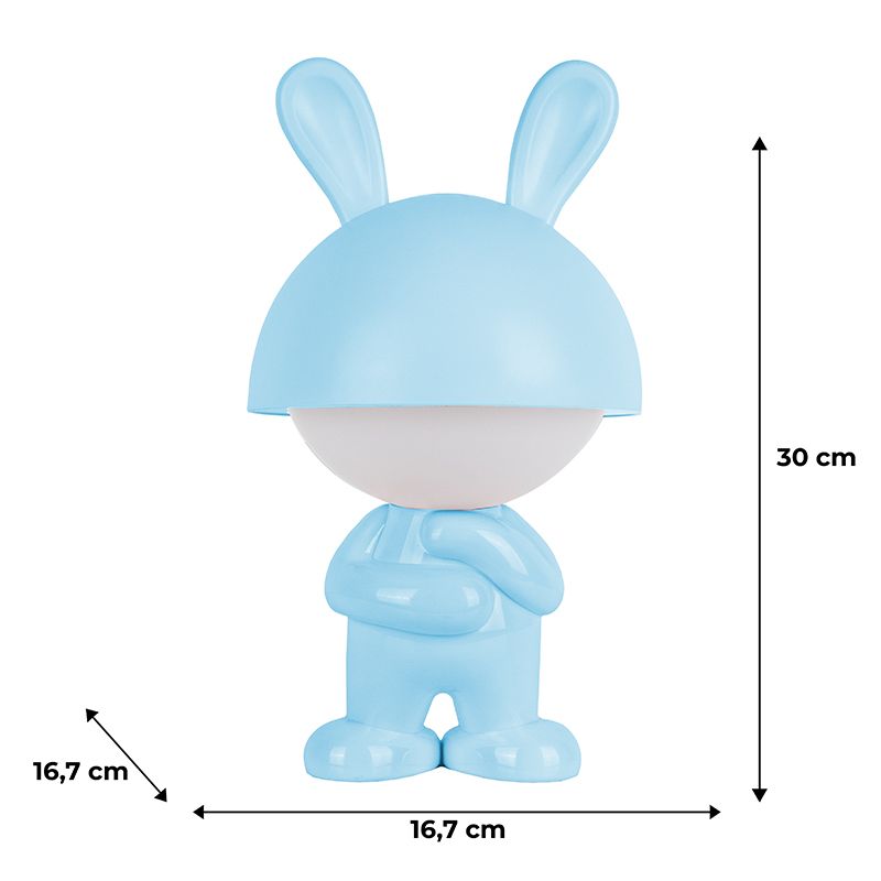 Світильник-нічник LED з акумулятором Dreamy Bunny, блакитний фото 6 Світильник-нічник LED з акумулятором Dreamy Bunny, блакитний фото 6