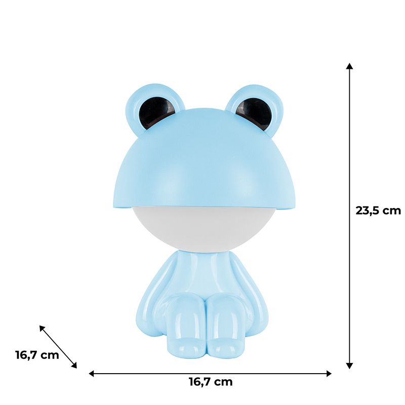 Світильник-нічник LED з акумулят. Cute Froggy, блакитний фото 6 Світильник-нічник LED з акумулят. Cute Froggy, блакитний фото 6