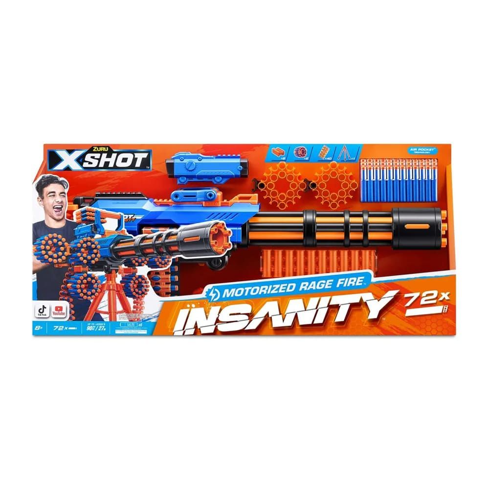 Швидкострільний бластер X-SHOT Insanity-Berzerko 8 Shot (48 патронів) фото 6 Швидкострільний бластер X-SHOT Insanity-Berzerko 8 Shot (48 патронів) фото 6