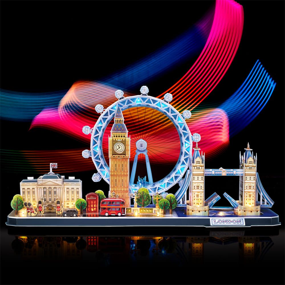 CubicFun Тривимірна головоломка-конструктор CITY LINE з LED підсвіткою Лондон, L532h  фото 6 CubicFun Тривимірна головоломка-конструктор CITY LINE з LED підсвіткою Лондон, L532h  фото 6