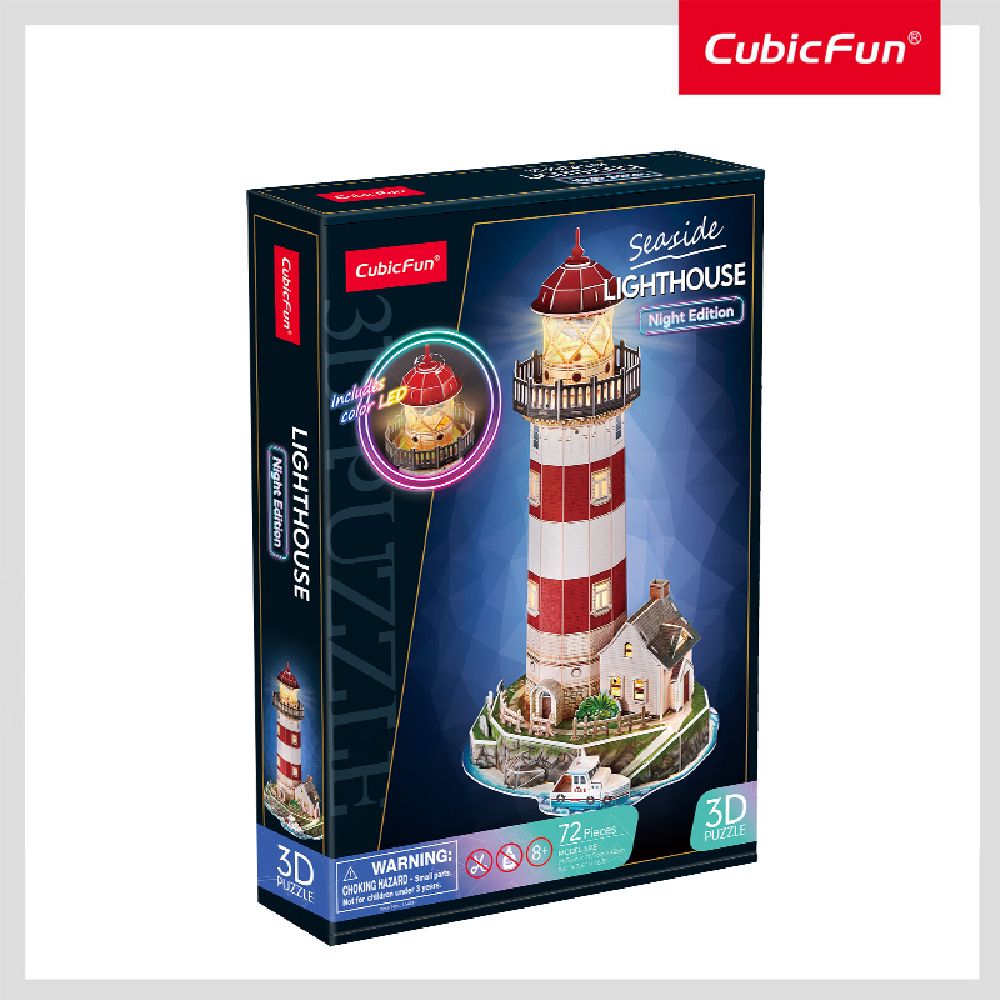 CubicFun Тривимірна головоломка-конструктор з LED підсвіткою  Маяк  фото 6 CubicFun Тривимірна головоломка-конструктор з LED підсвіткою  Маяк  фото 6