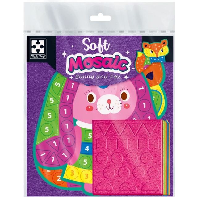 Набір для творчості з плюшевою мозаїкою "Зайченя та Лисиця"  фото 6