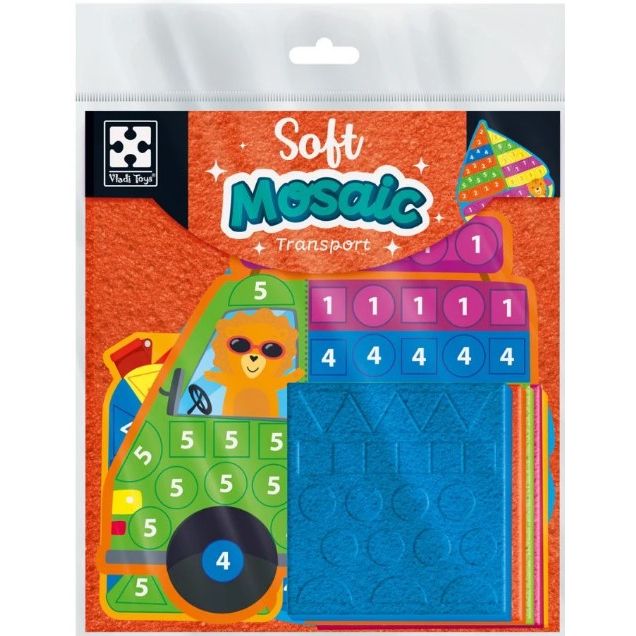 Набор для творчества с плюшевой мозаикой «Транспорт» укр  фото 6