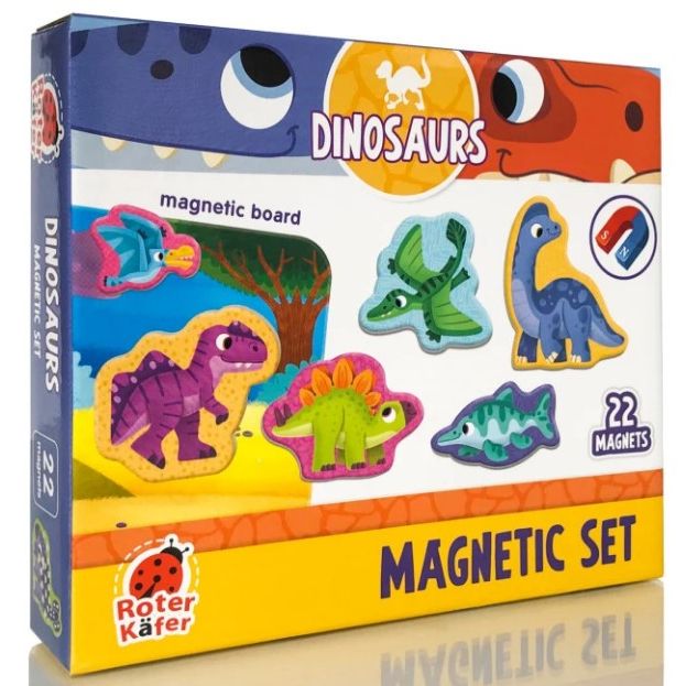 Набор магнитов с доской "Dinosaurs"  фото 6