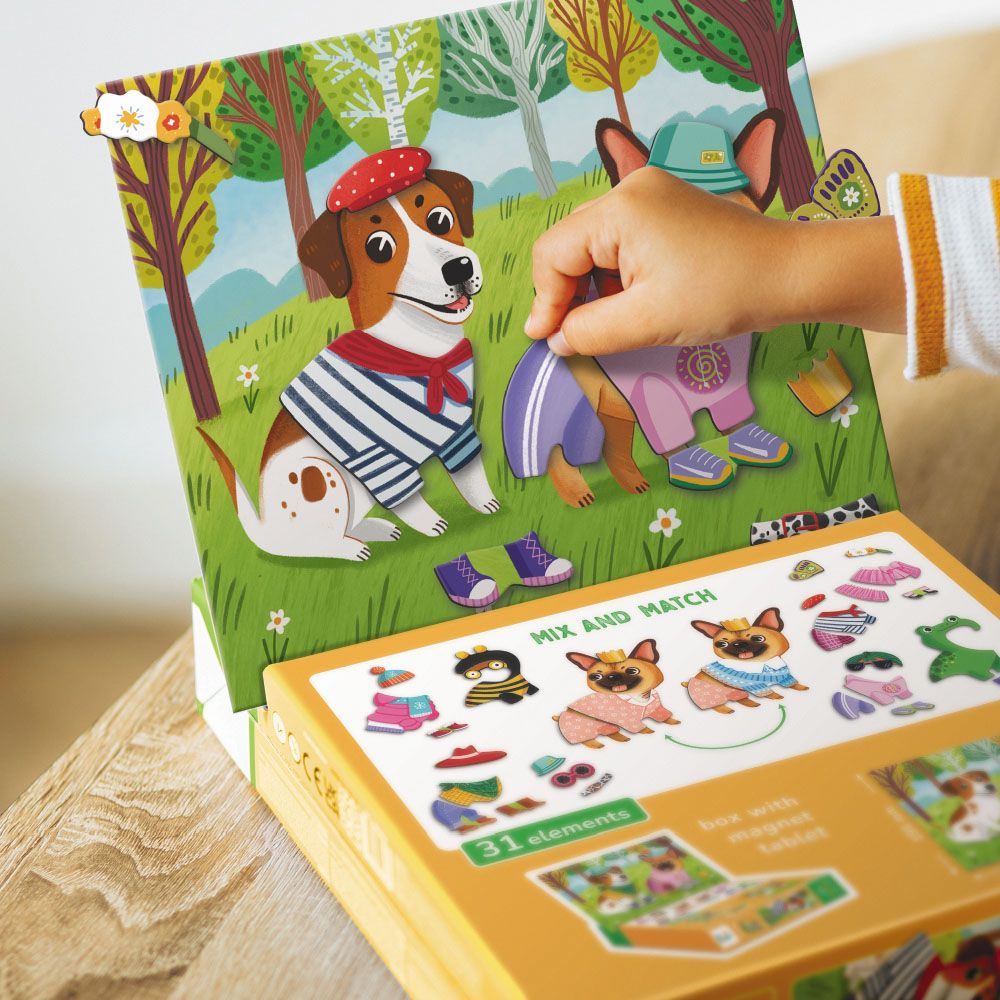 Магнитная игра «Одевалка: Забавные псы»  фото 6