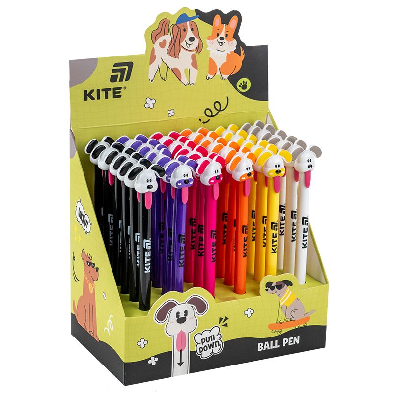 Ручка кулькова автоматична Little puppy, синя  фото 6