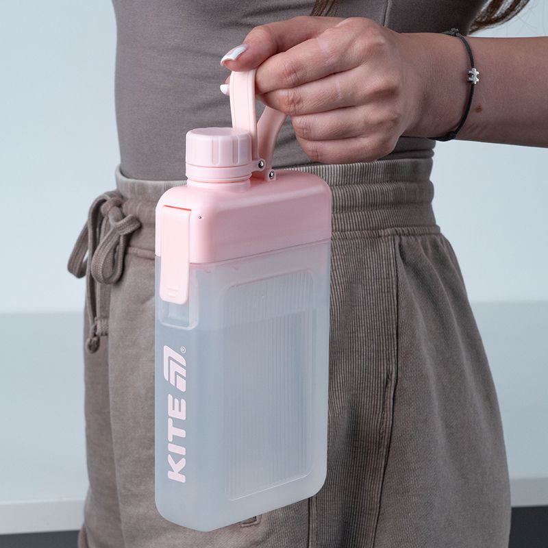 Пляшка для води, 450 мл, рожева  фото 6