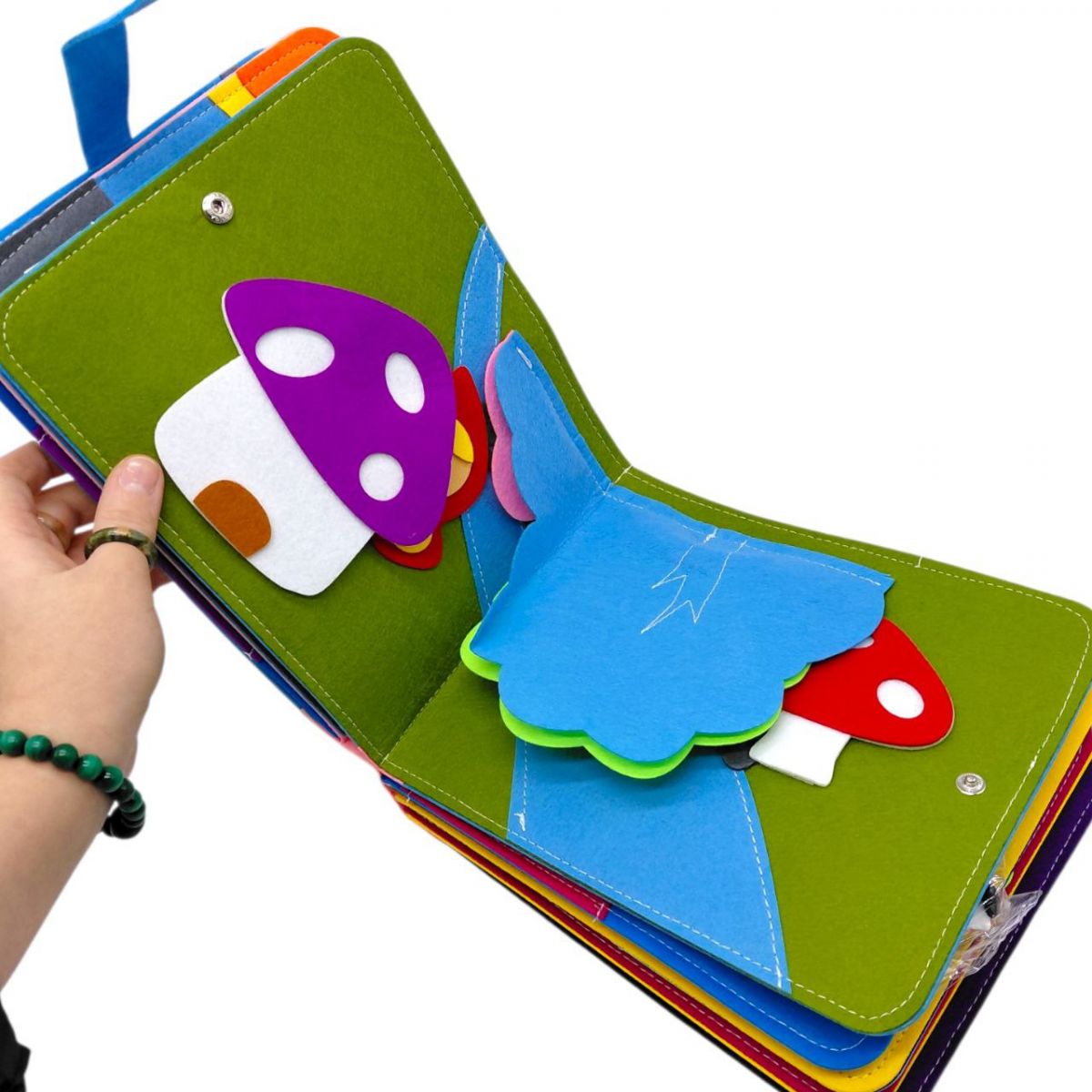 Мʼяка книжка-бізіборд (фетр, елементи на липучках, сюжетні ігри)  фото 6