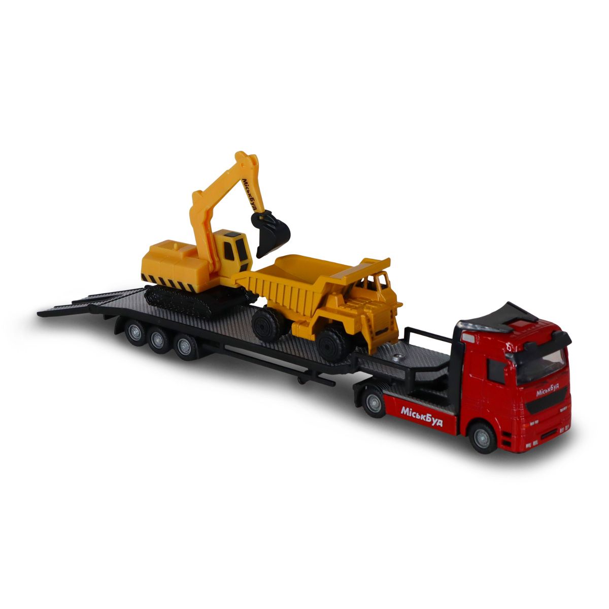Ігровий набір - АВТОПЕРЕВІЗНИК (автоперевізник, самоскид, екскаватор, акс. )  фото 6