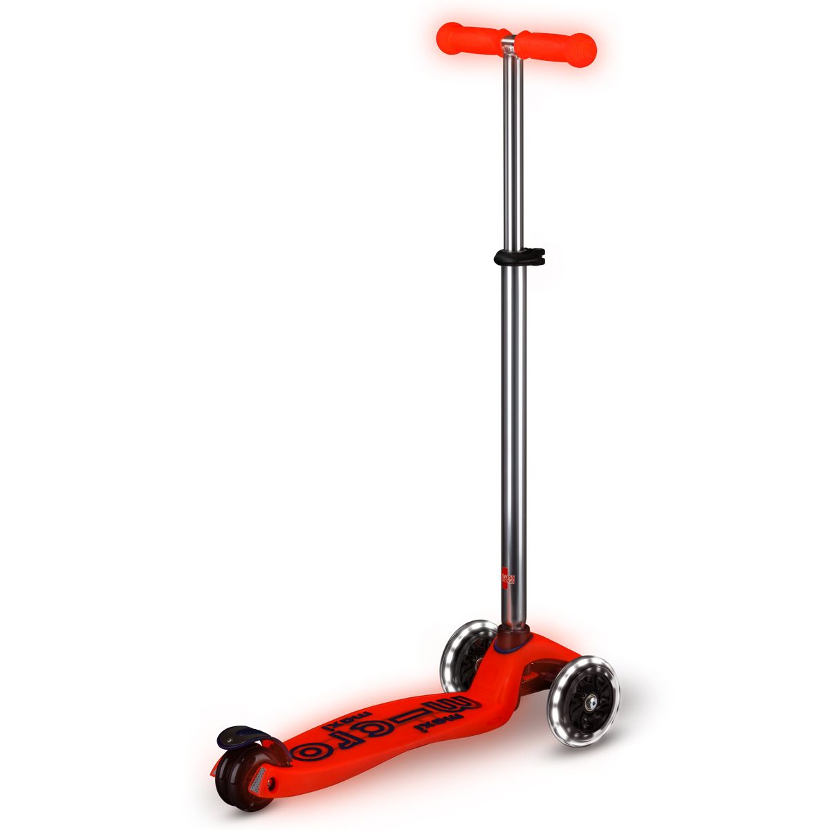 Самокат Micro серии Maxi Deluxe Glow LED - Красная аура  фото 6