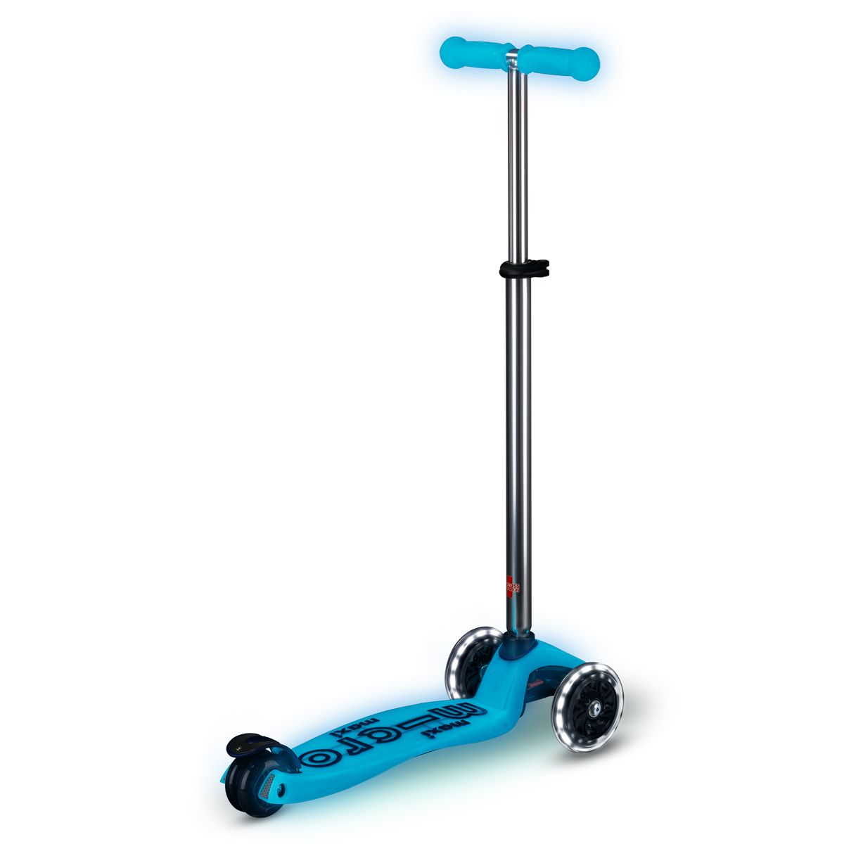 Самокат Micro серии Maxi Deluxe Glow LED - Синий хрусталь  фото 6