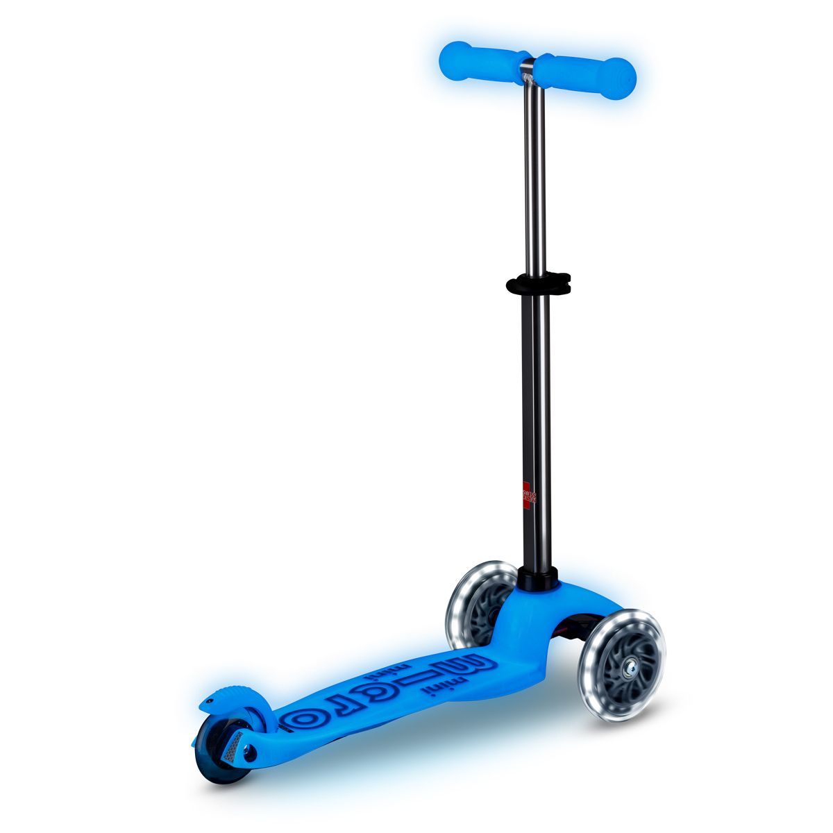 Самокат Micro серии Mini Deluxe Glow LED - Арктический синий  фото 6
