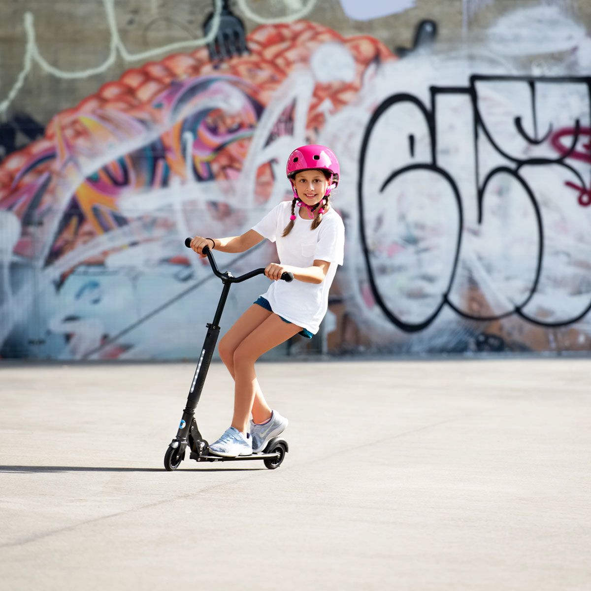 Самокат MICRO серии Sprite Deluxe – Чёрный  фото 6