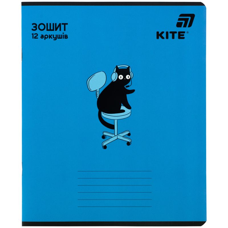 Тетрадь 12 л. , кл. , софт тач + УФ лак объемный, Kite OC  фото 6