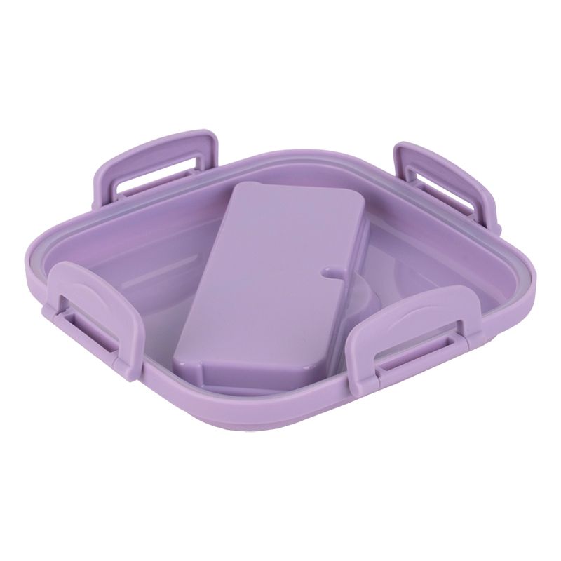 Ланчбокс з розділювачем 1100 мл, фіолетово-бежевий  фото 6