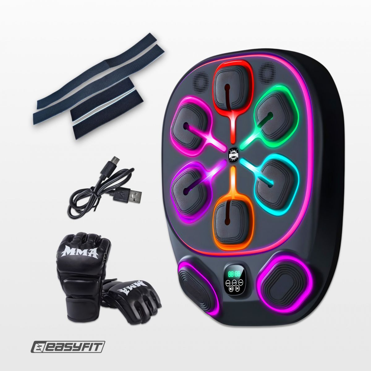Настенный боксерский тренажер  EasyFit с апперкотами (музыкальный бокс)  фото 6