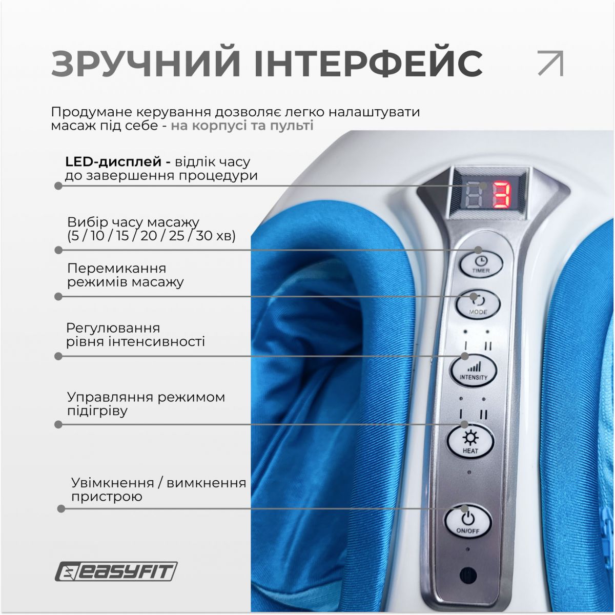 Масажер для ніг EasyFit лімфодренажний  фото 6
