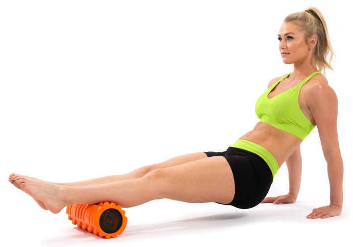 Массажный ролик EasyFit Solid Roller v. 1. 1s 33 см оранжевый  фото 6