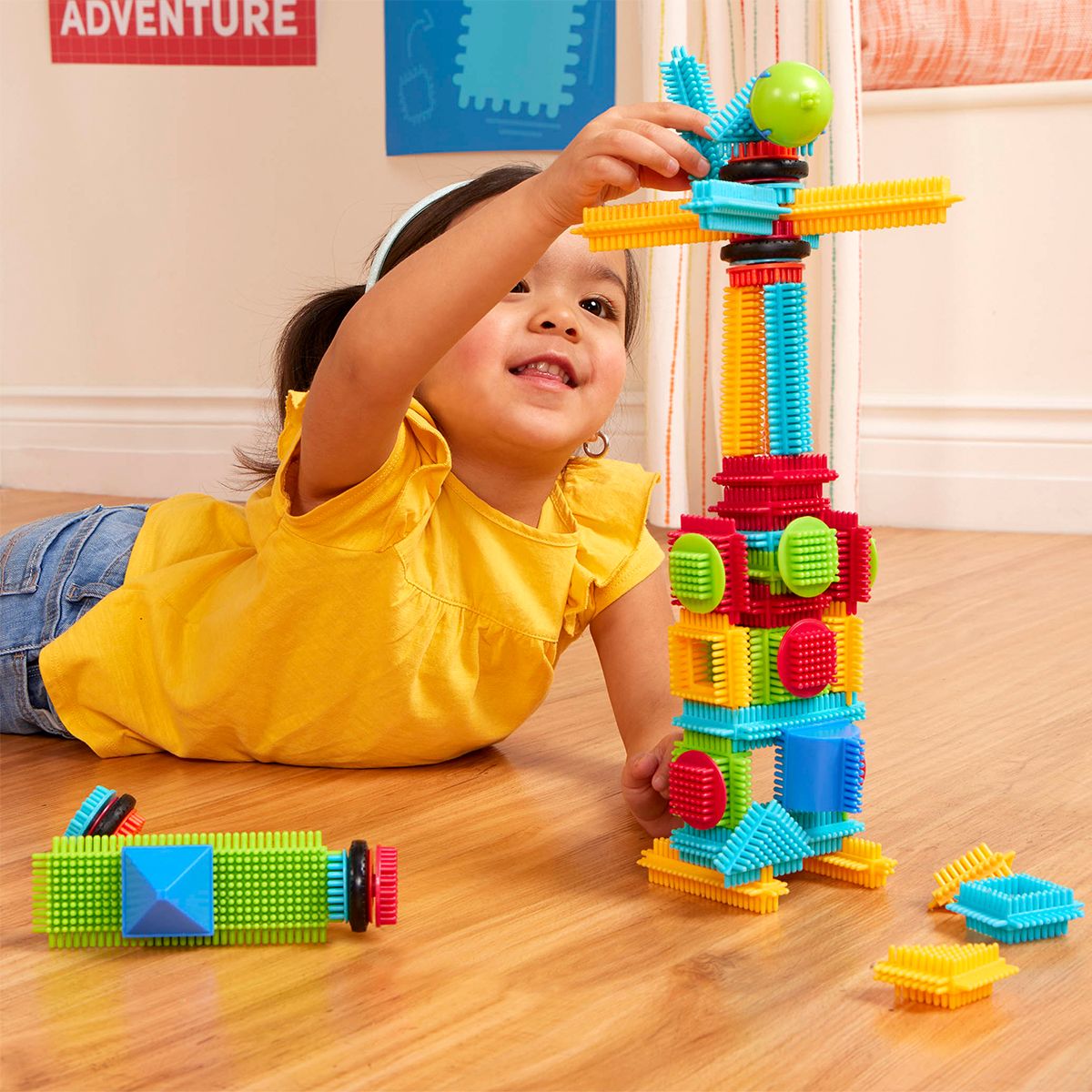 Конструктор серии Bristle Blocks - Строитель, 56 деталей  фото 6