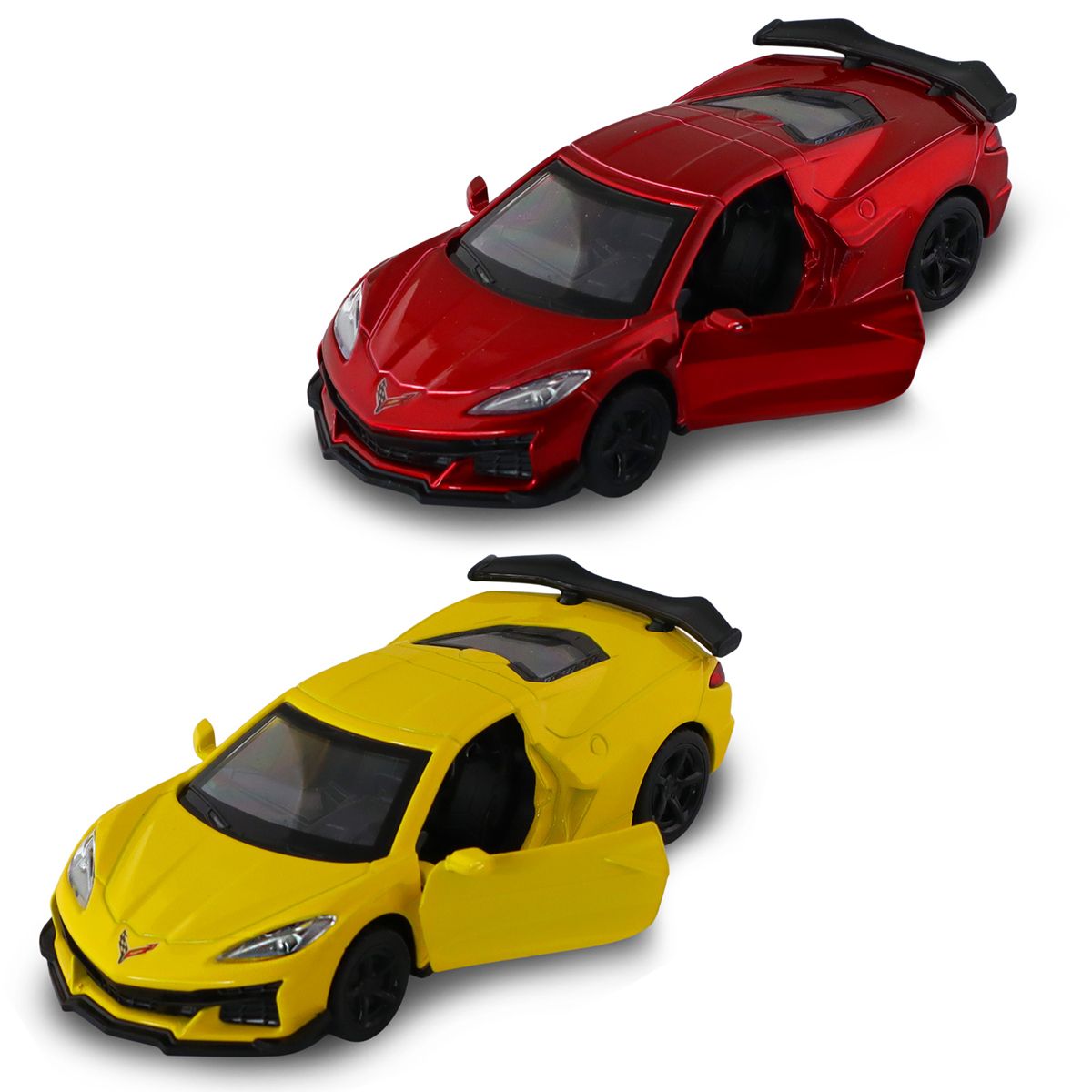 Автомодель – Chevrolet Corvette C8 Z06 2024 (желтый, красный)  фото 6