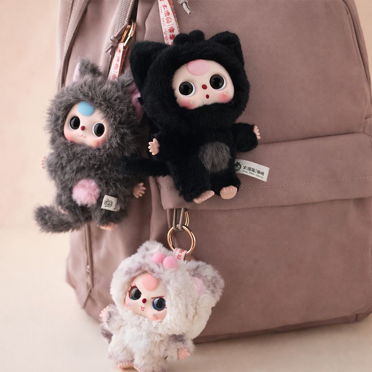 Коллекционная мягкая игрушка с кольцом POP TOP серии Baby Three - Котики и собачки  фото 6