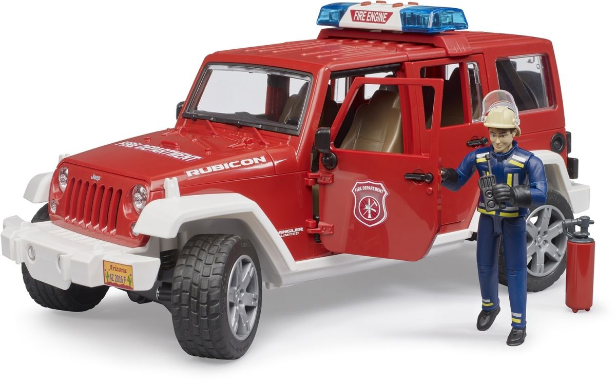 Набір іграшковий Пожежне авто JEEP Wrangler Unlimited Rubicon та фігурка пожежного  фото 6
