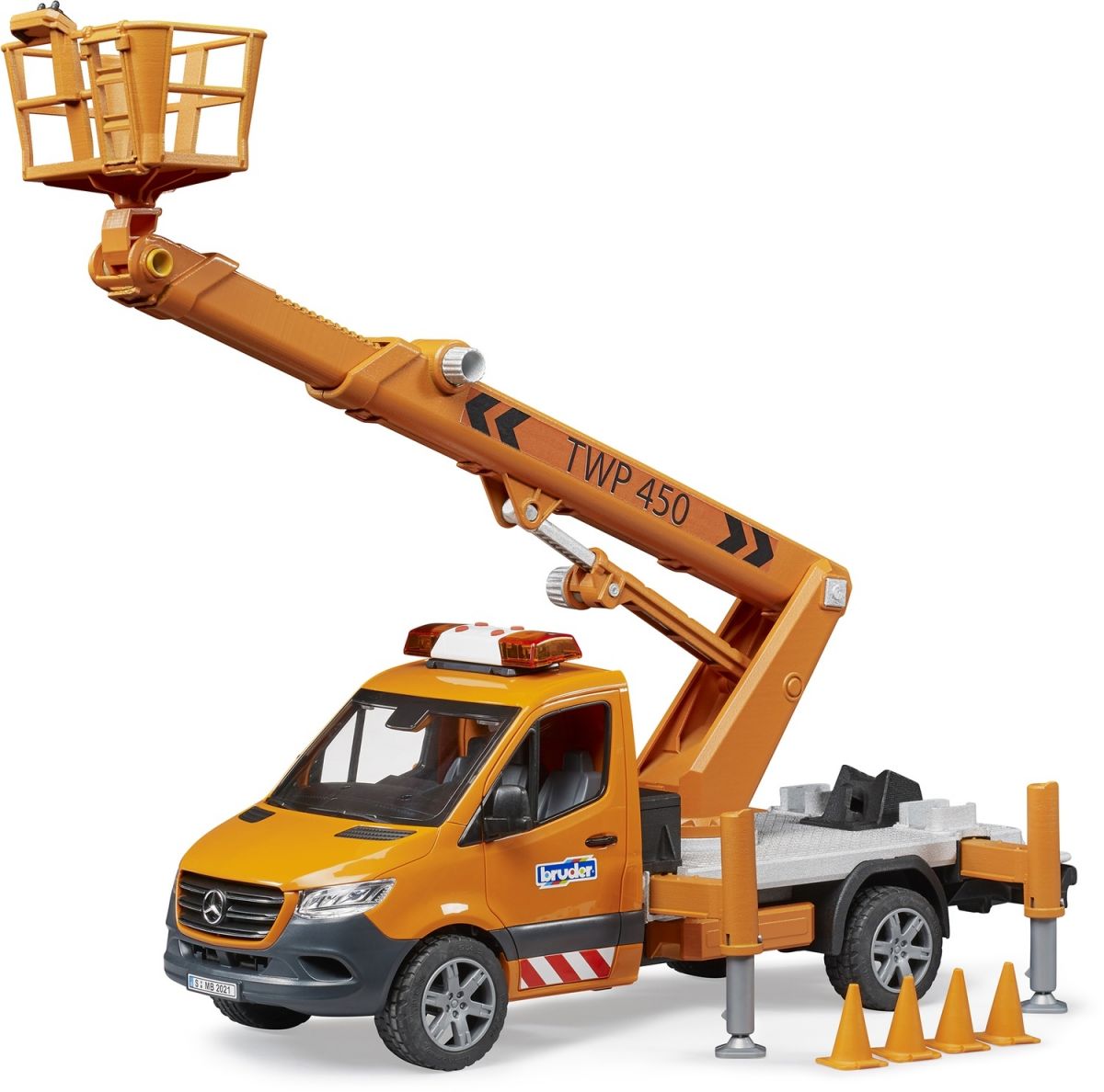 Машинка игрушечная MB Sprinter сервисной службы с телескопической корзиной  фото 6