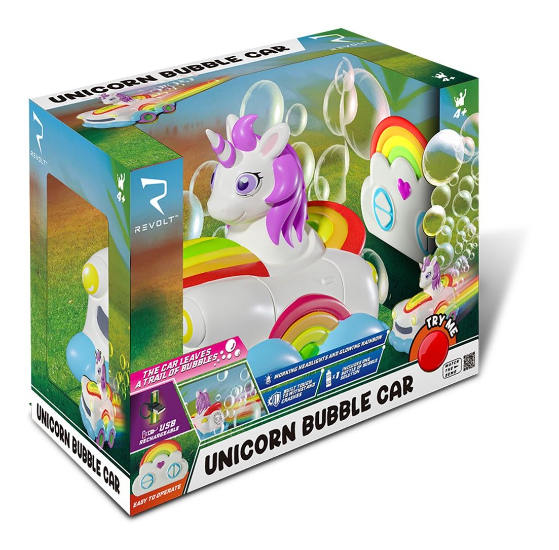 Машинка іграшкова на р/к Unicorn Bubble Car – чарівна машинка з мильними бульбашками  фото 6