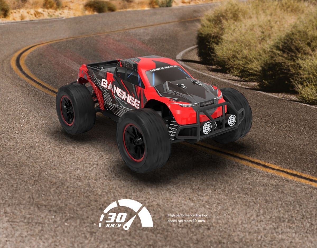 Машинка на р/к Banshee 4x4, 30км/ч, пропорциональное управление, светящиеся фары, 7. 4В/1300мАч  фото 6
