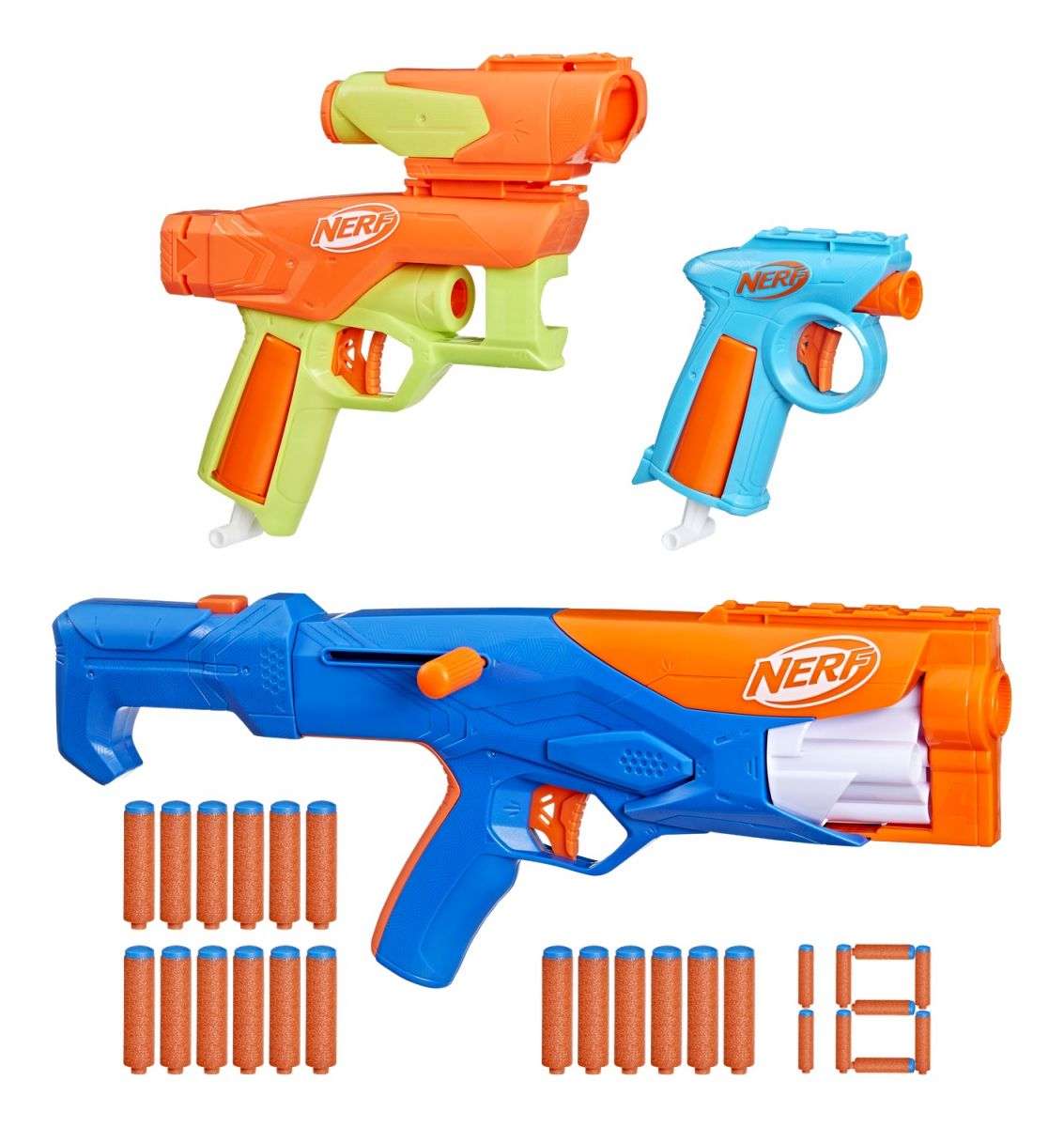 Набір з 3-х іграшкових бластерів та 18 стріл, серії Nerf N Series  фото 6