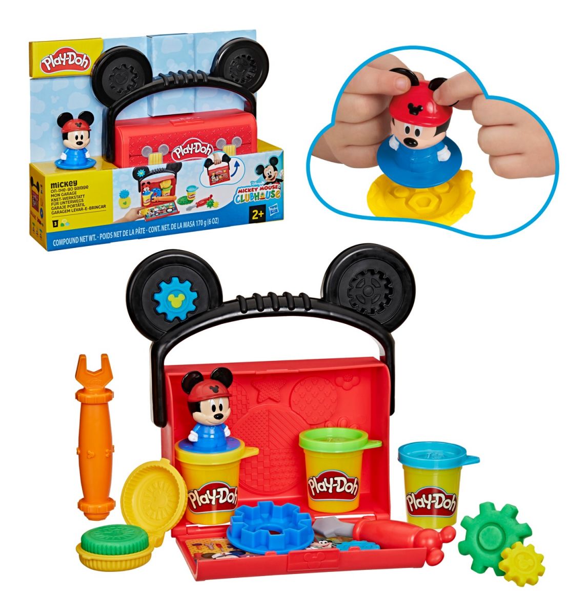 PD Набір для творчості з масою для ліплення Disney Junior.  Набір для подорожей. Гараж  фото 6
