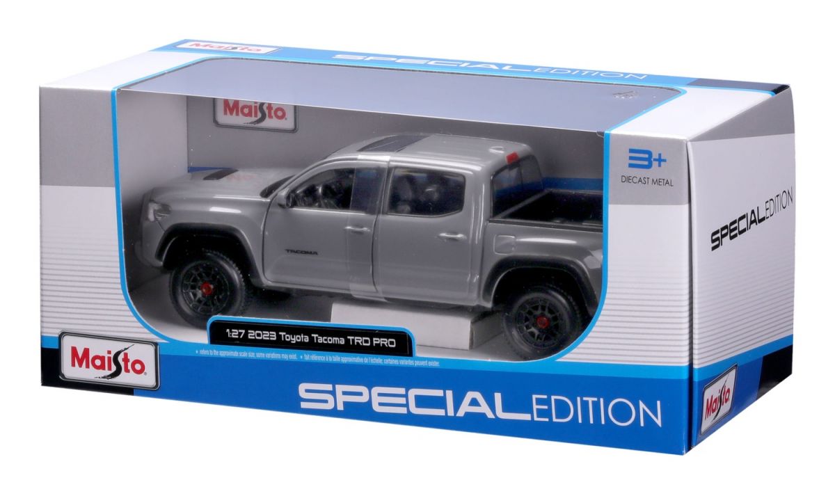 Автомодель в масштабе 1:24 - 2023 Toyota Tacoma TRD TRO серая  фото 6