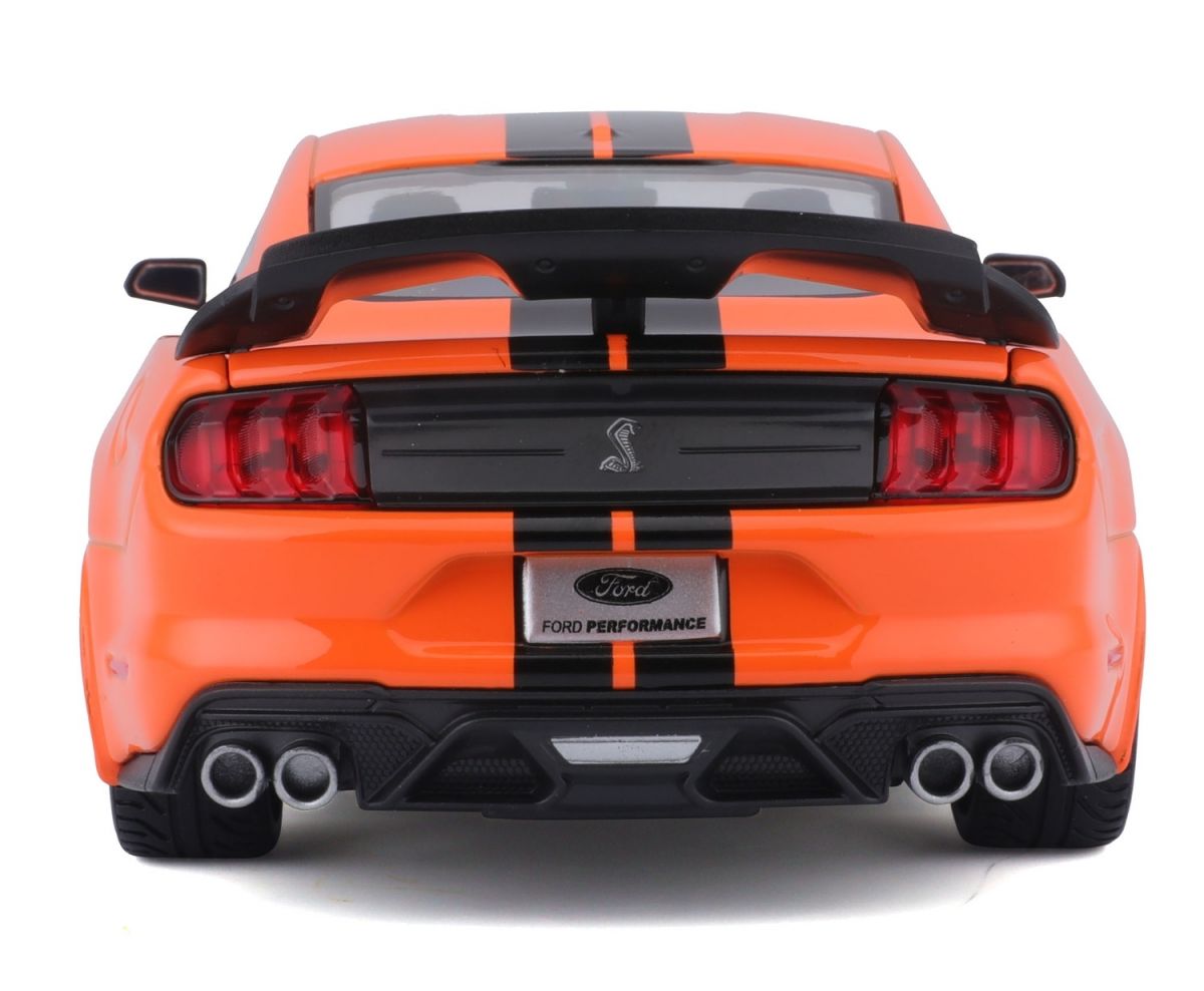 Автомодель в масштабе 1:24 - 2020 Ford Mustang Shelby GT500 оранжевый  фото 6