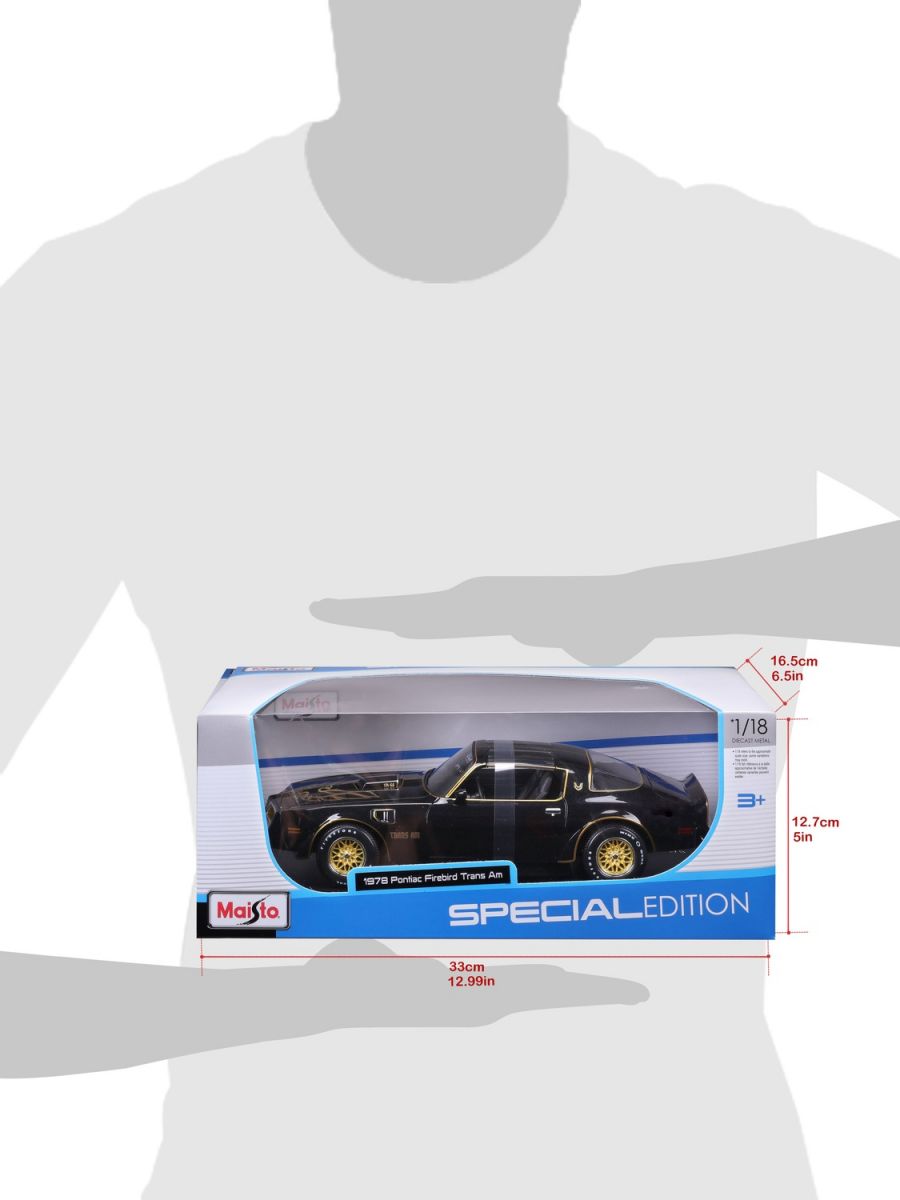 Машинка іграшкова 1978 Pontiac Firebird Trans Am, масштаб 1:18 чорна  фото 6