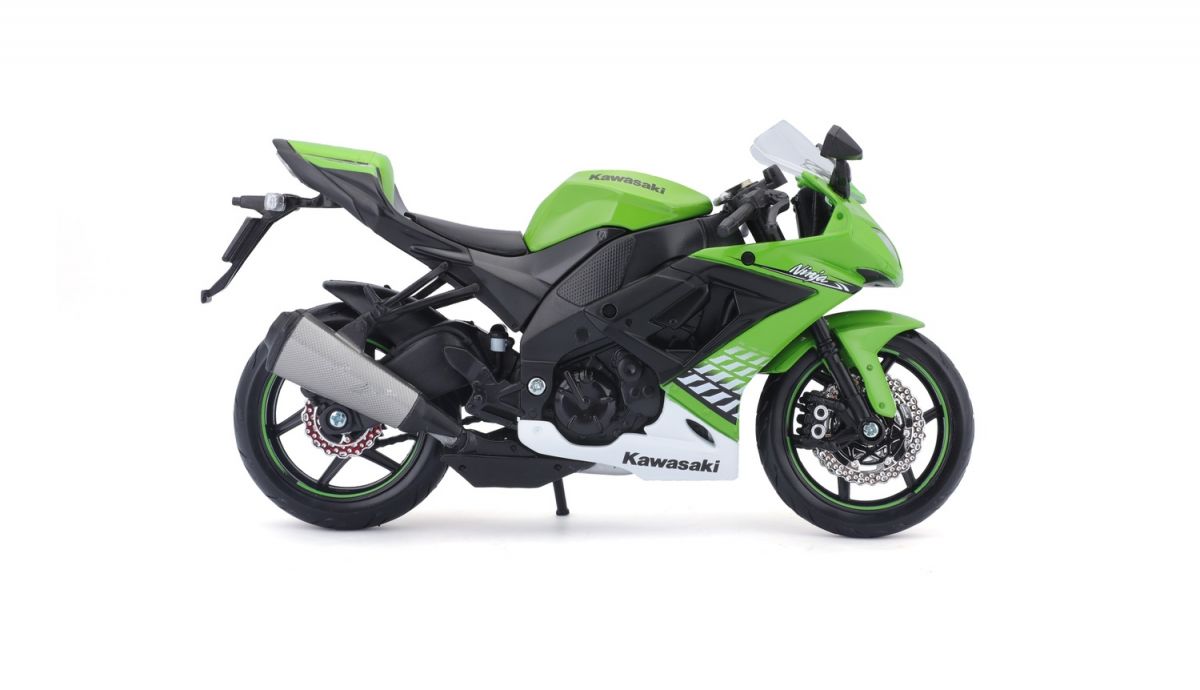 Мотоцикл игрушечный Kawasaki Ninja ZX-10R в масштабе 1:12  фото 6