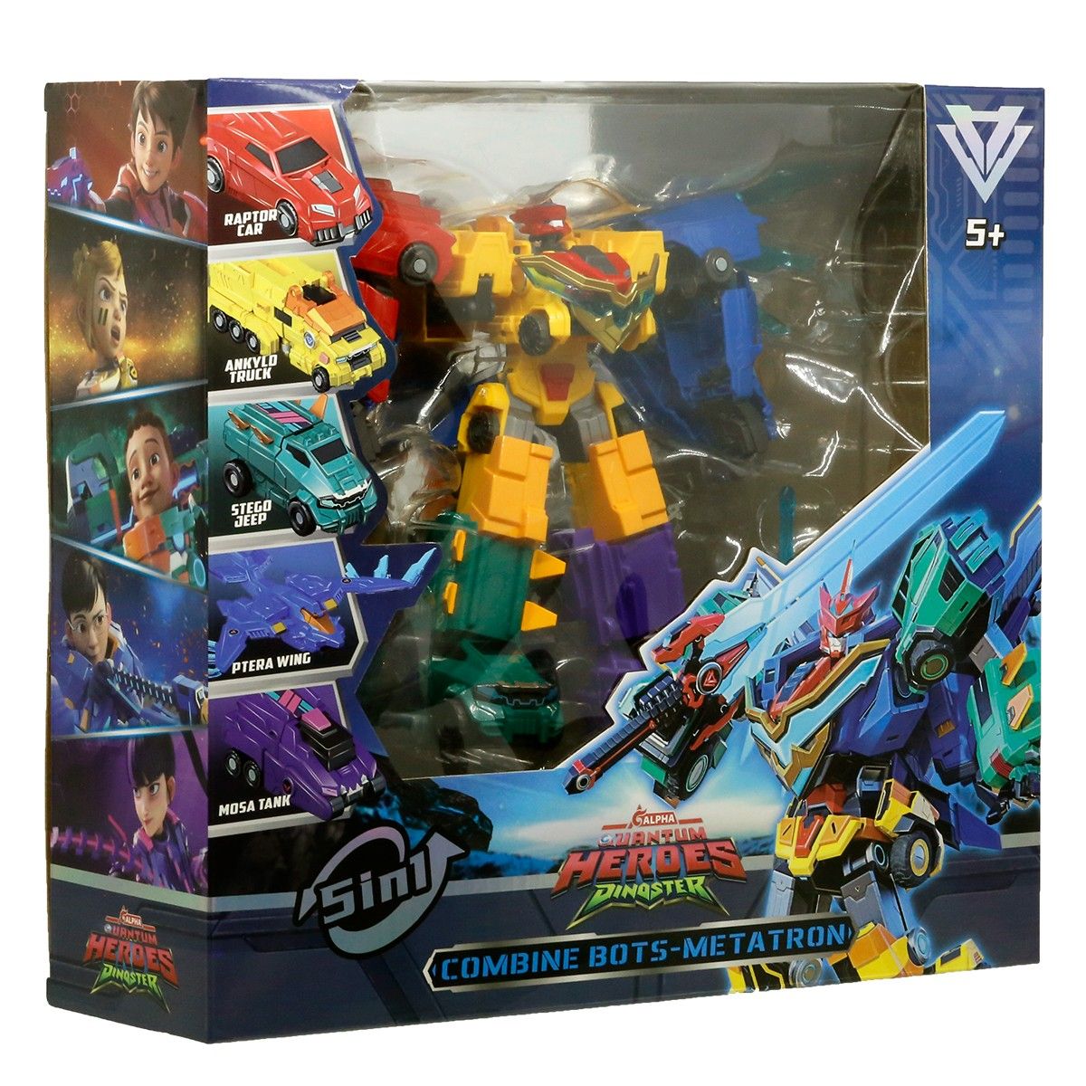 Игровой набор с машинками-трансформерами Dinoster - Метатрон 5 в 1  фото 6