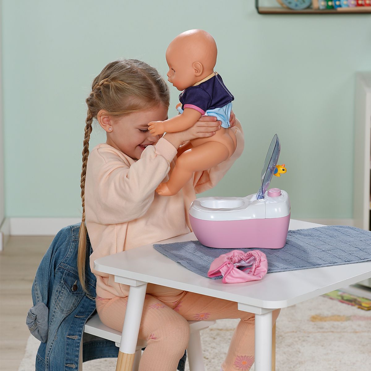 Інтерактивний унітазик для ляльки Baby Born – Маленький туалет (звук)  фото 6