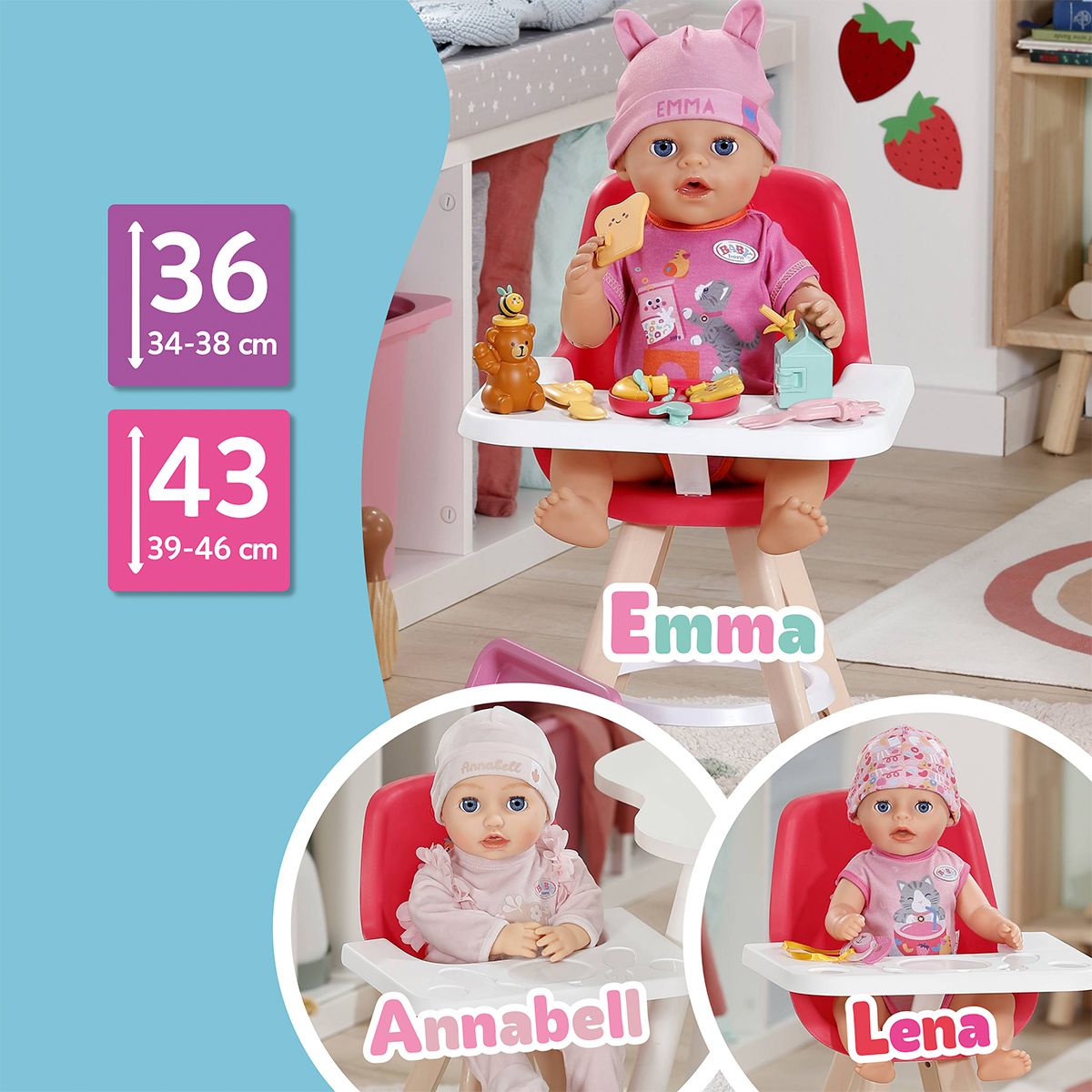 Стульчик для куклы Baby Born – Время кормления  фото 6