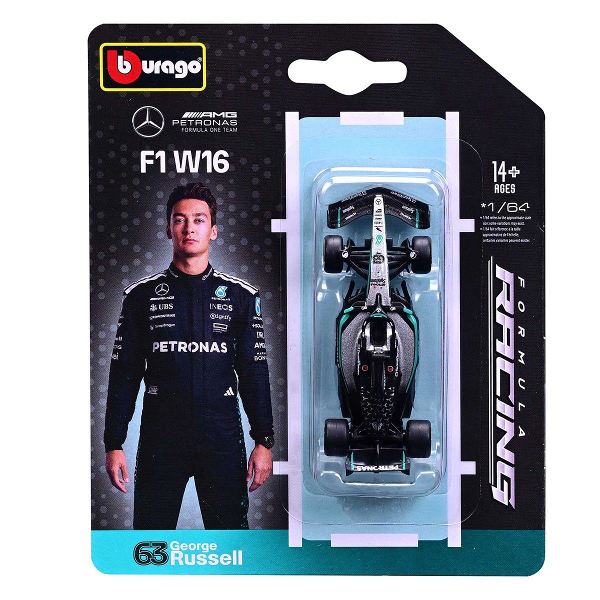 Автомодель - Mercedes-AMG F1 W16 (2025) (1:64)  фото 6