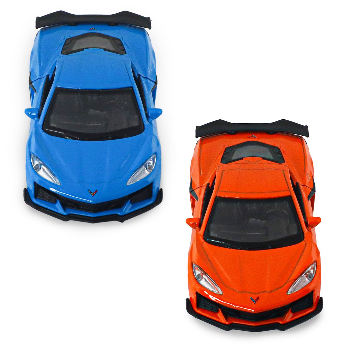 Автомодель - Chevrolet Corvette Z06 2023 (помаранчевий, світло-блакитний)  фото 6