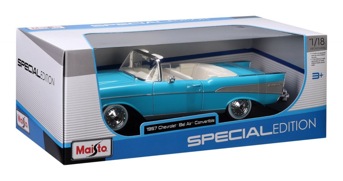 Машинка іграшкова 1957 Chevrolet Bel Air Convertible, масштаб 1:18  фото 6