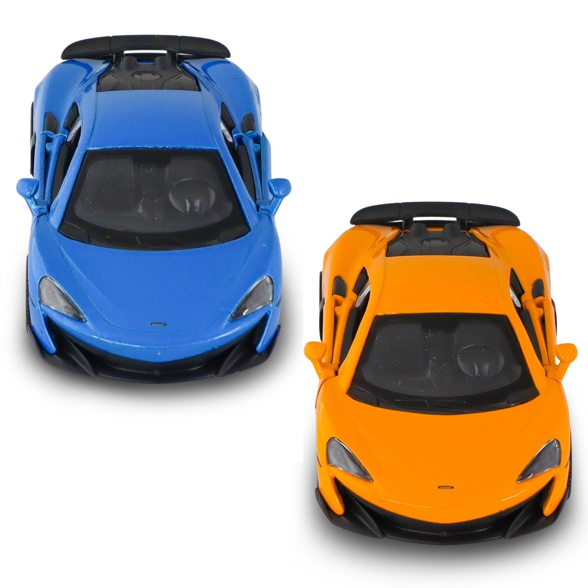 Автомодель – McLaren 600LT (синий, оранжевый)  фото 6